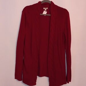Talbots Brand Cardigan Size Large Color Red